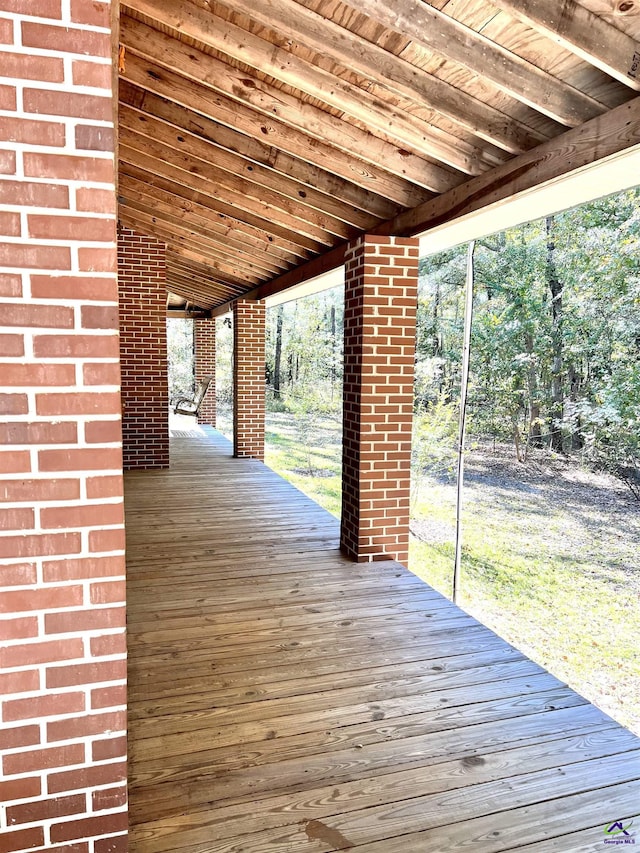 2382 Gallimore Mill Rd, Jeffersonville, GA 31044 - view of wooden deck