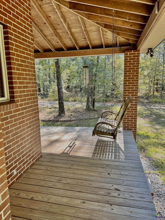 2382 Gallimore Mill Rd, Jeffersonville, GA 31044 - view of wooden terrace