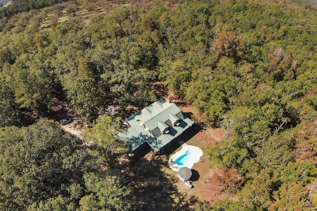 2382 Gallimore Mill Rd, Jeffersonville, GA 31044 - view from above of property with a forest and a pool