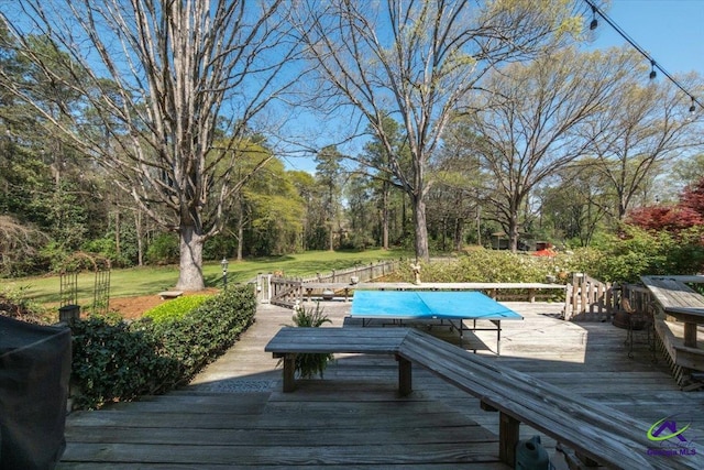 view of wooden deck