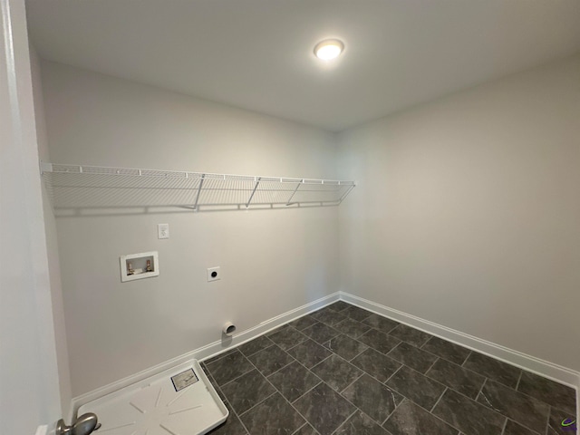 laundry room with washer hookup and electric dryer hookup