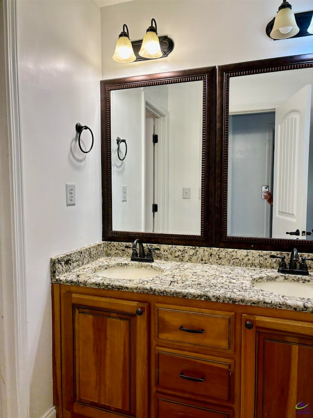 bathroom with vanity