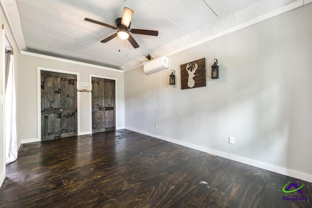 311 Riverside Dr, Hawkinsville, GA 31036 - spare room with wood-type flooring, ceiling fan, and baseboards