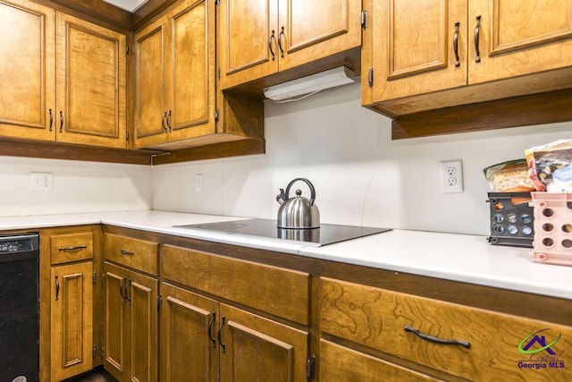 kitchen featuring black appliances