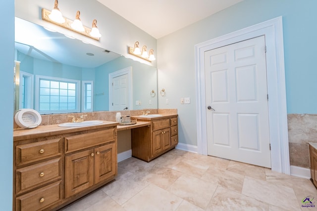 bathroom with vanity