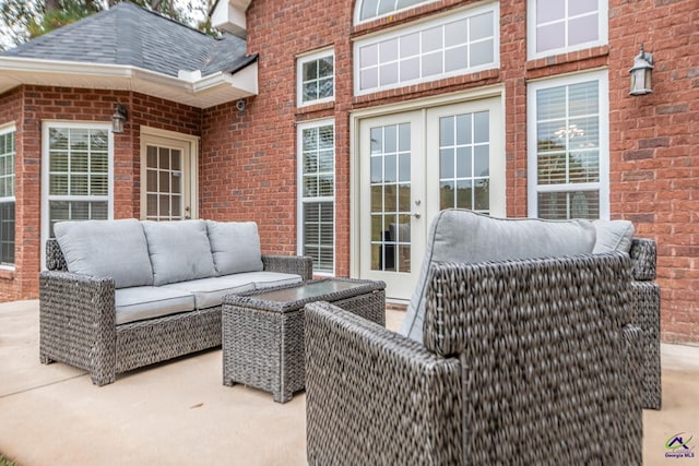 105 Dove Stone Ct, Bonaire, GA 31005 - view of patio with french doors and an outdoor living space