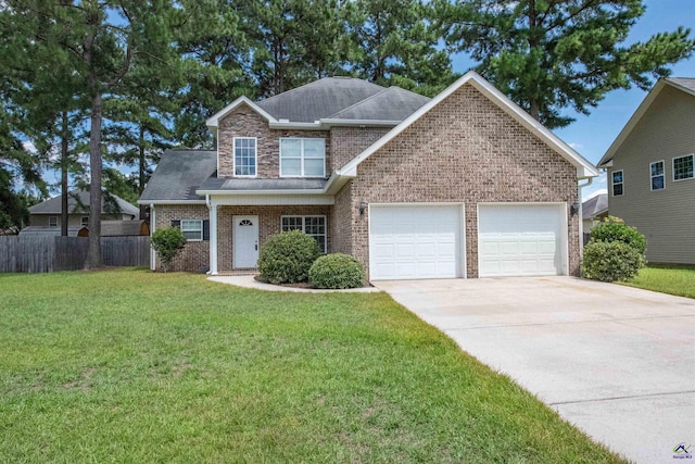 view of front of property with a front yard