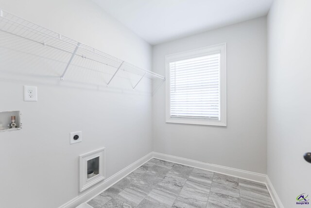 laundry area featuring washer hookup and electric dryer hookup