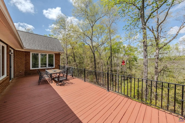 view of wooden terrace