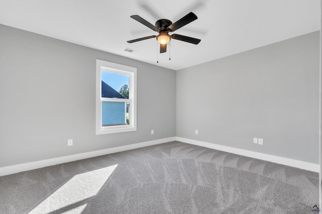 285 Lakeview Dr, Macon, GA 31211 - carpeted spare room featuring baseboards and a ceiling fan