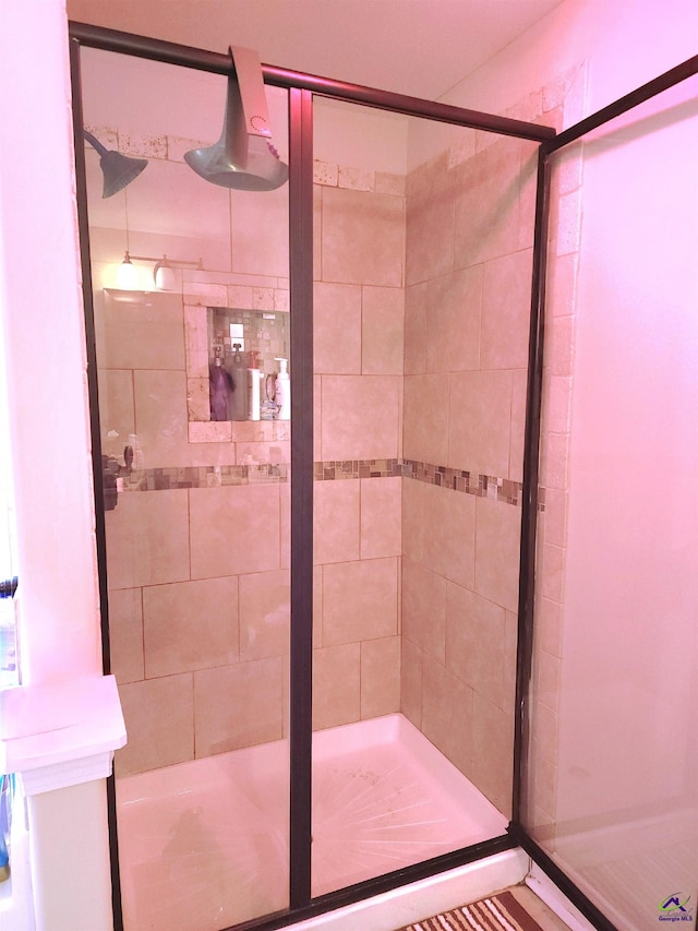 bathroom with walk in shower