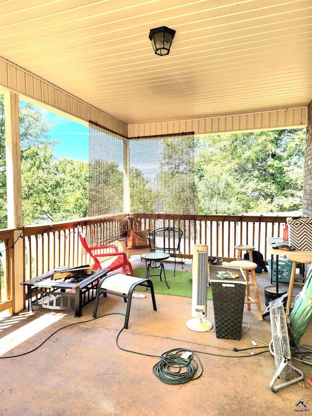 203 Lattice Bnd, Bonaire, GA 31005 - view of patio / terrace with an outdoor fire pit
