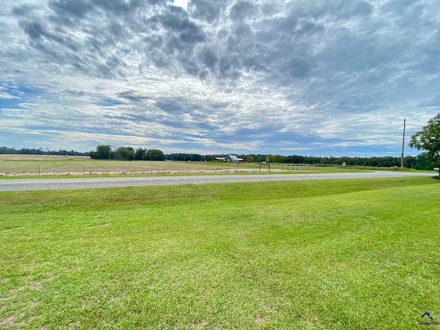 view of yard featuring a rural view