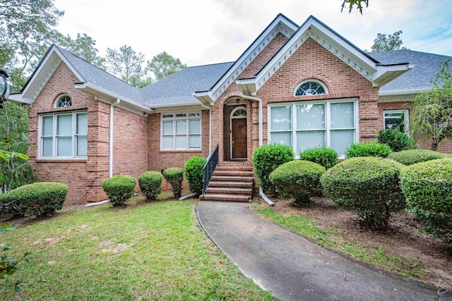 view of front of house with a front yard