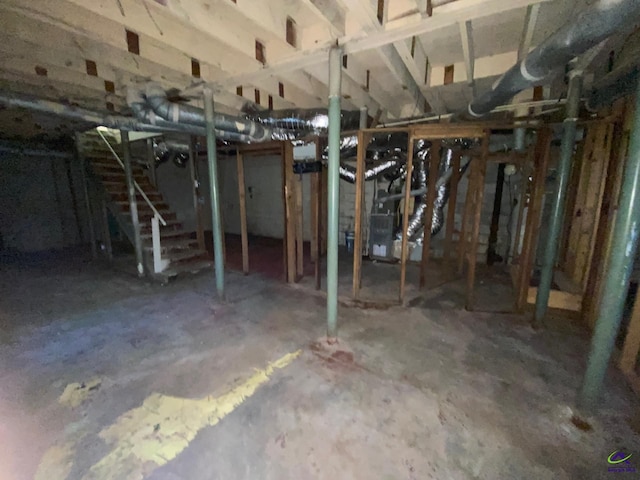 view of basement