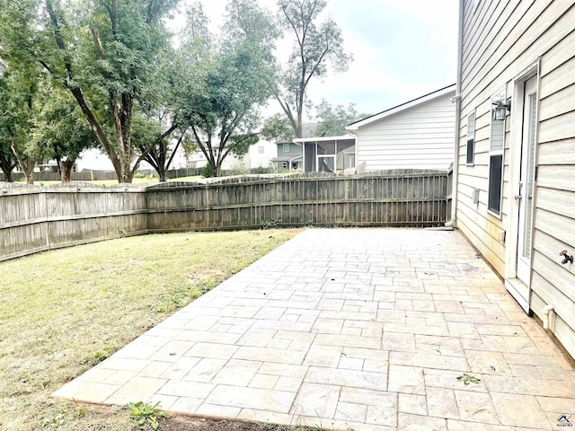 view of patio / terrace featuring a fenced backyard