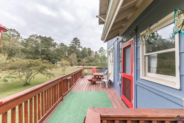 view of wooden terrace