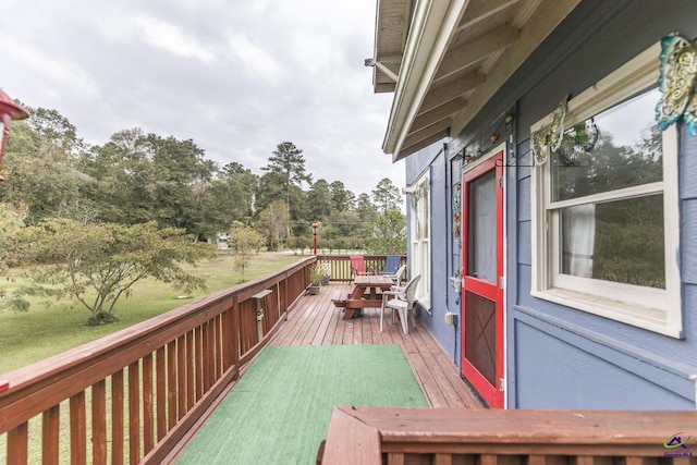 429 N Dooly St, Montezuma, GA 31063 - deck with view of scattered trees