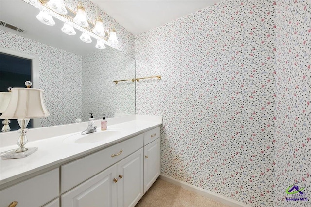 bathroom with vanity