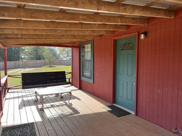 view of wooden terrace