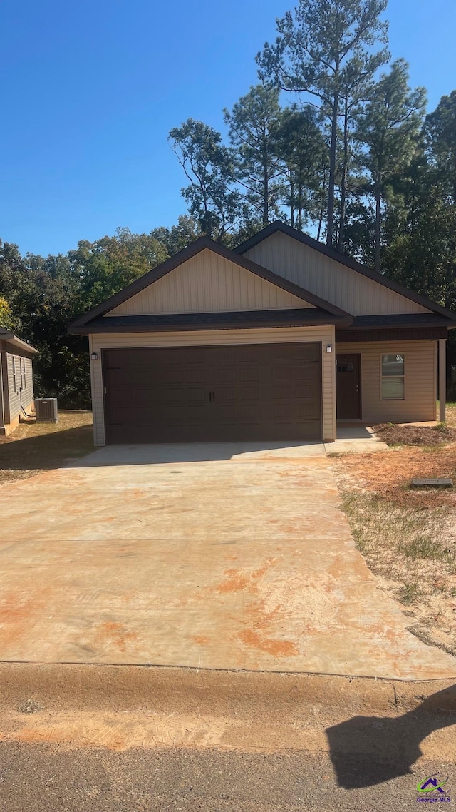 view of front of house featuring central AC