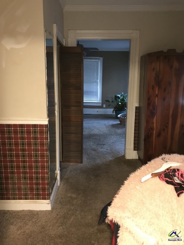 210 Anderson Ave, Fort Valley, GA 31030 - carpeted bedroom with crown molding