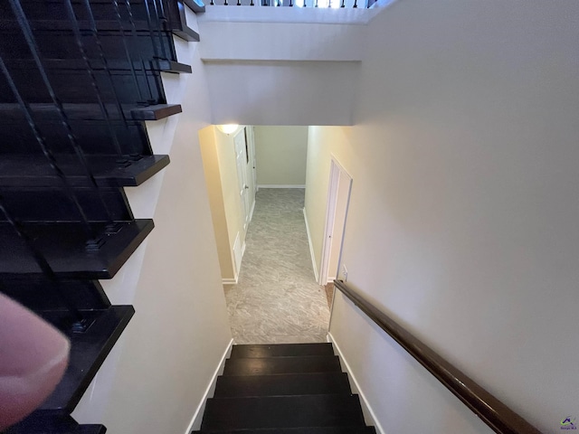 202 Lake Front Dr, Warner Robins, GA 31088 - staircase featuring baseboards