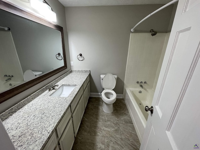 202 Lake Front Dr, Warner Robins, GA 31088 - bathroom with toilet, shower / washtub combination, vanity, and baseboards