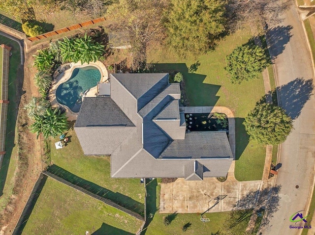 birds eye view of property