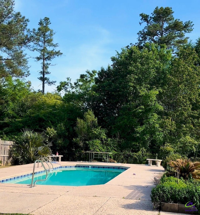 view of pool with a patio