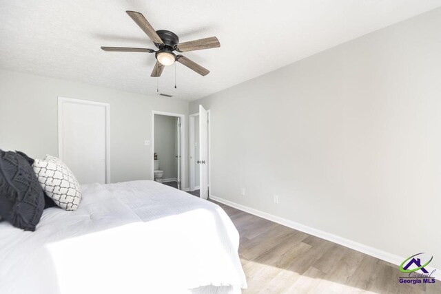 105 Westcliff Cir, Warner Robins, GA 31093 - bedroom featuring wood finished floors, baseboards, and ceiling fan