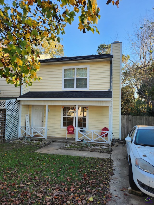 view of front of home featuring a porch