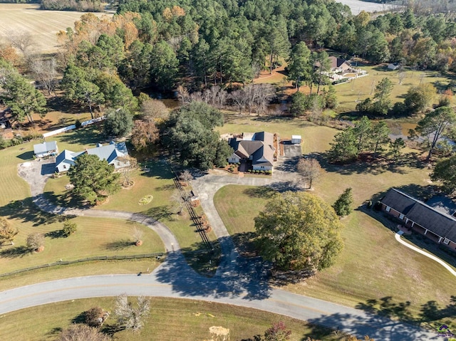 bird's eye view featuring a rural view