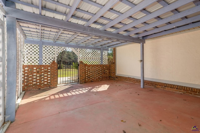 view of patio / terrace featuring a carport