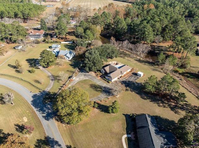 drone / aerial view featuring a rural view