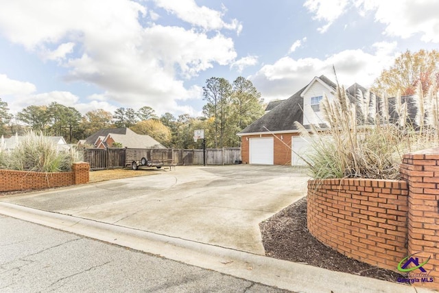 view of home's exterior featuring a garage