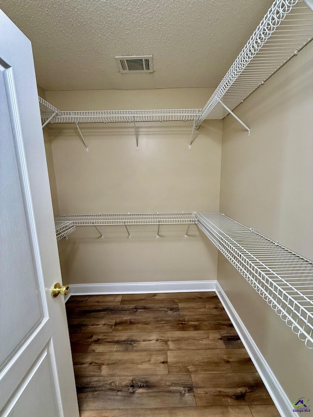 spacious closet featuring wood-type flooring