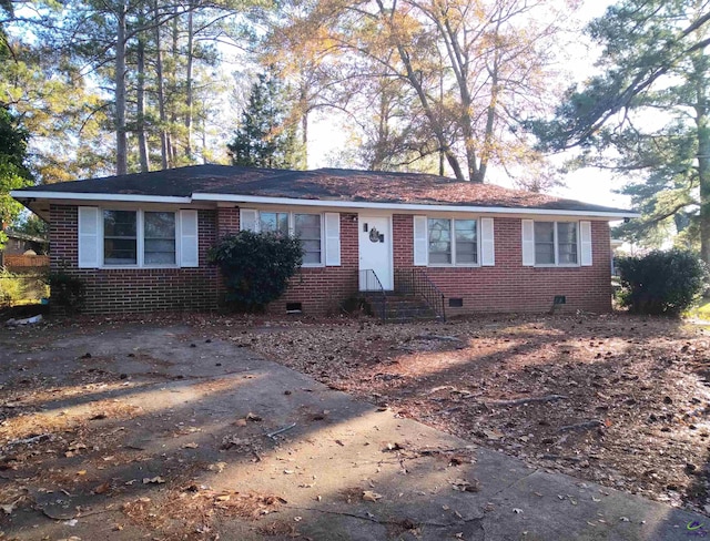 view of ranch-style home