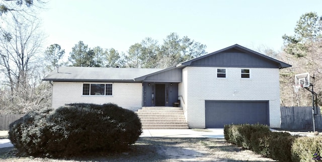 view of front facade with a garage