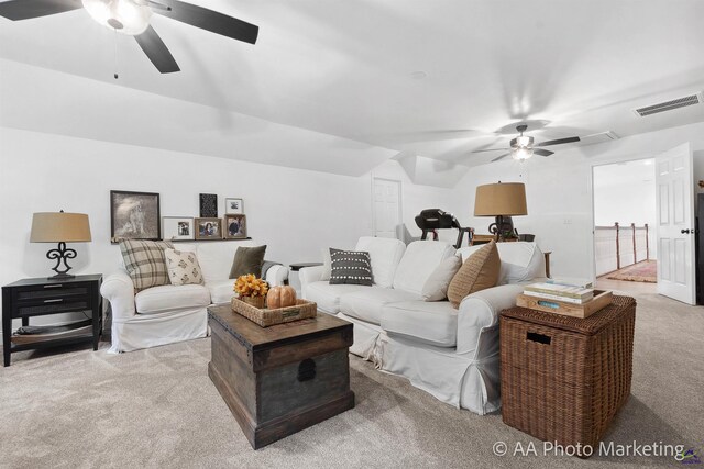 view of carpeted living room