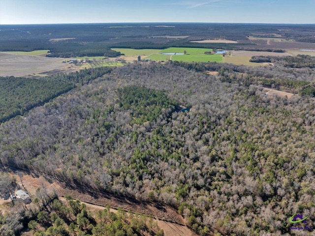 drone / aerial view with a rural view