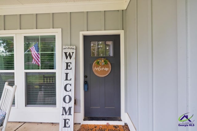 view of doorway to property