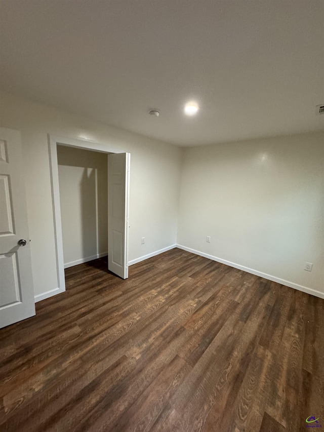 interior space featuring dark hardwood / wood-style flooring