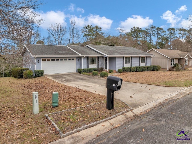 ranch-style house with a garage