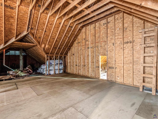 view of attic