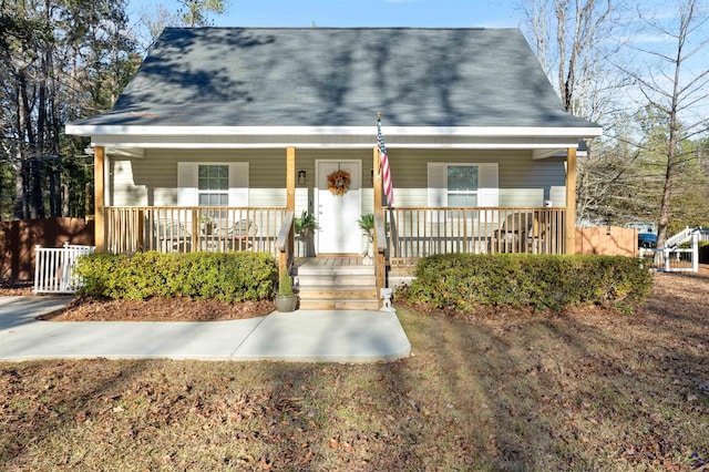 view of bungalow-style home