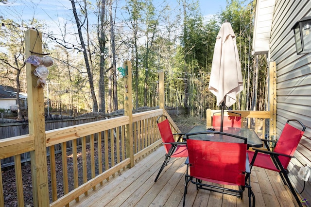 view of wooden deck