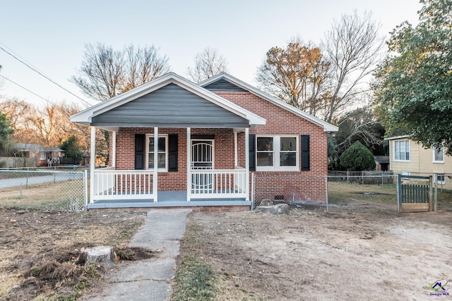 bungalow-style house with covered porch