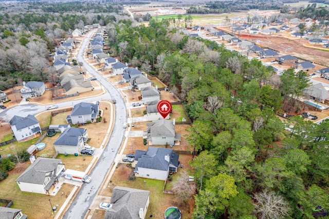 drone / aerial view featuring a residential view
