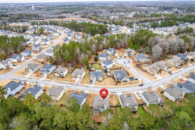 bird's eye view with a residential view